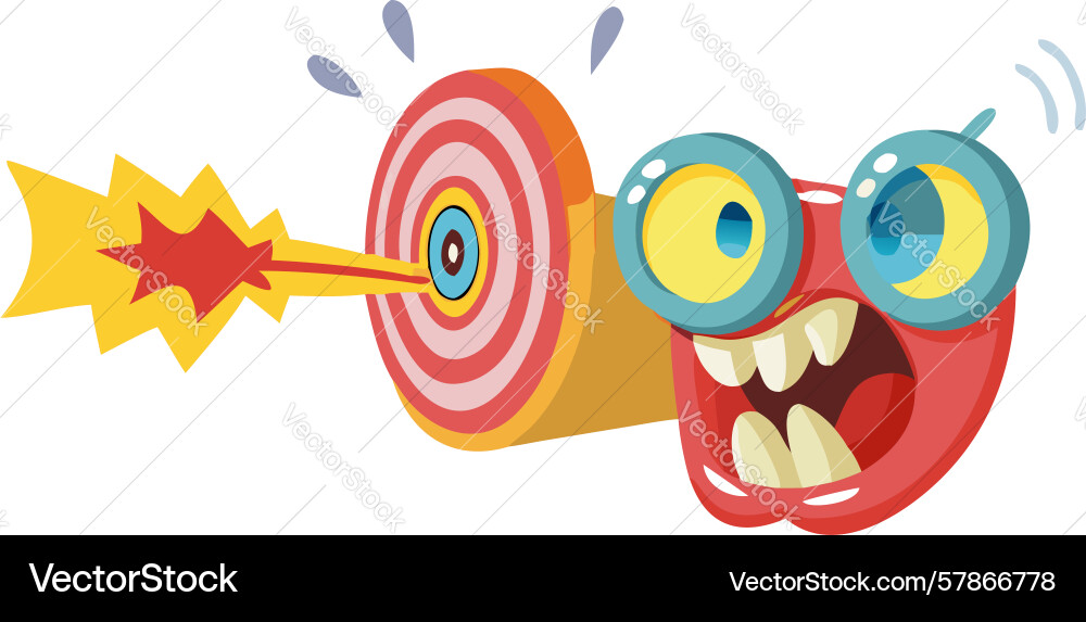 Explosive target with dynamic energy burst design Vector Image