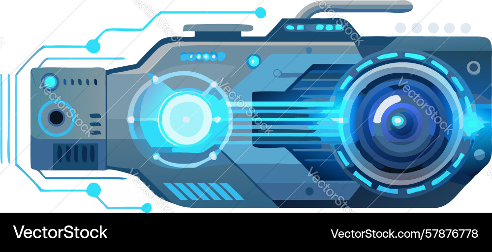 Modern digital camera interface design generative Vector Image