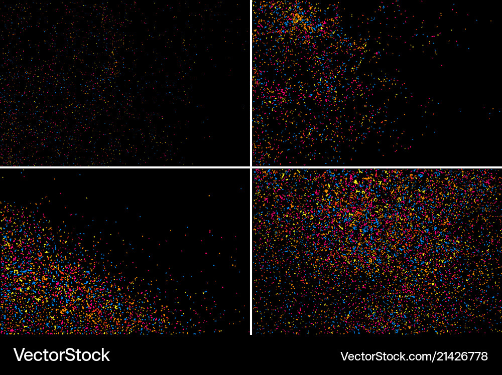 Set design element colorful explosion of confetti Set design element colorful explosion of confetti Vector Image