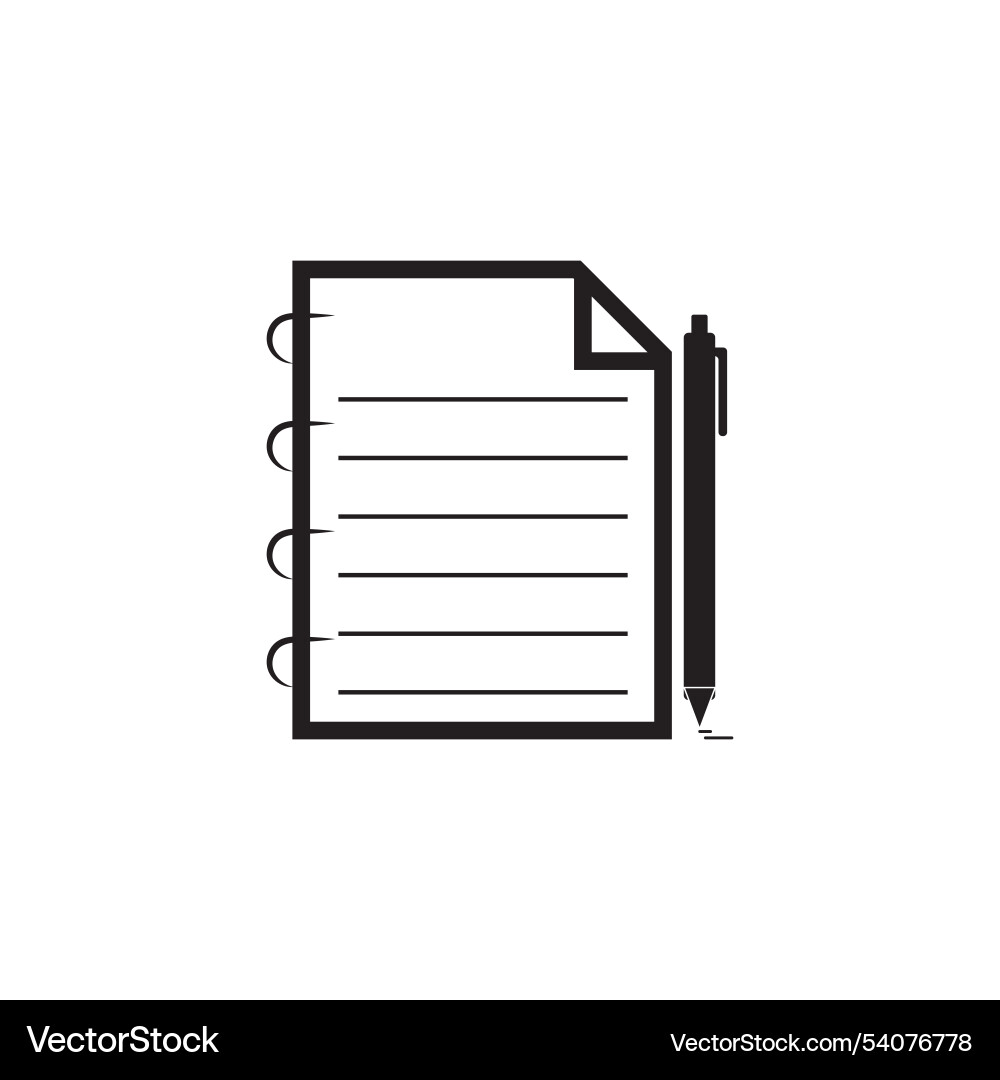 Write document user interface outline icon logo Write document user interface outline icon logo Vector Image