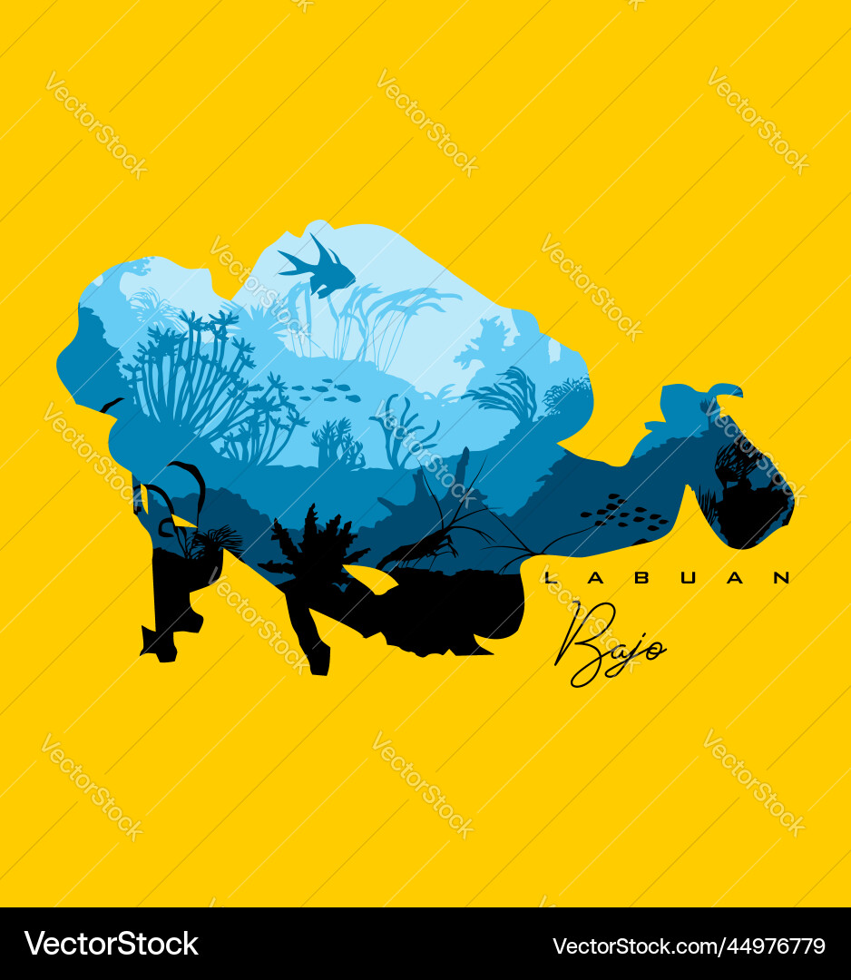 A diver with deep sea pattern A diver with deep sea pattern vector image