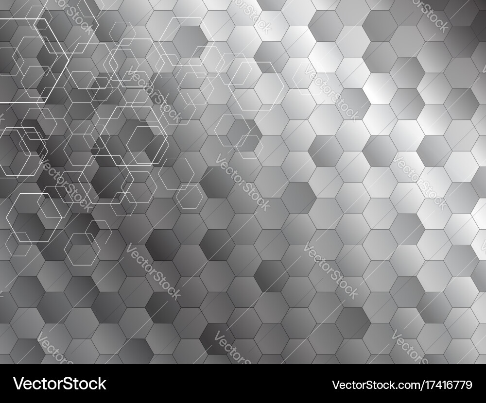 Abstract background design of hexagon vector image