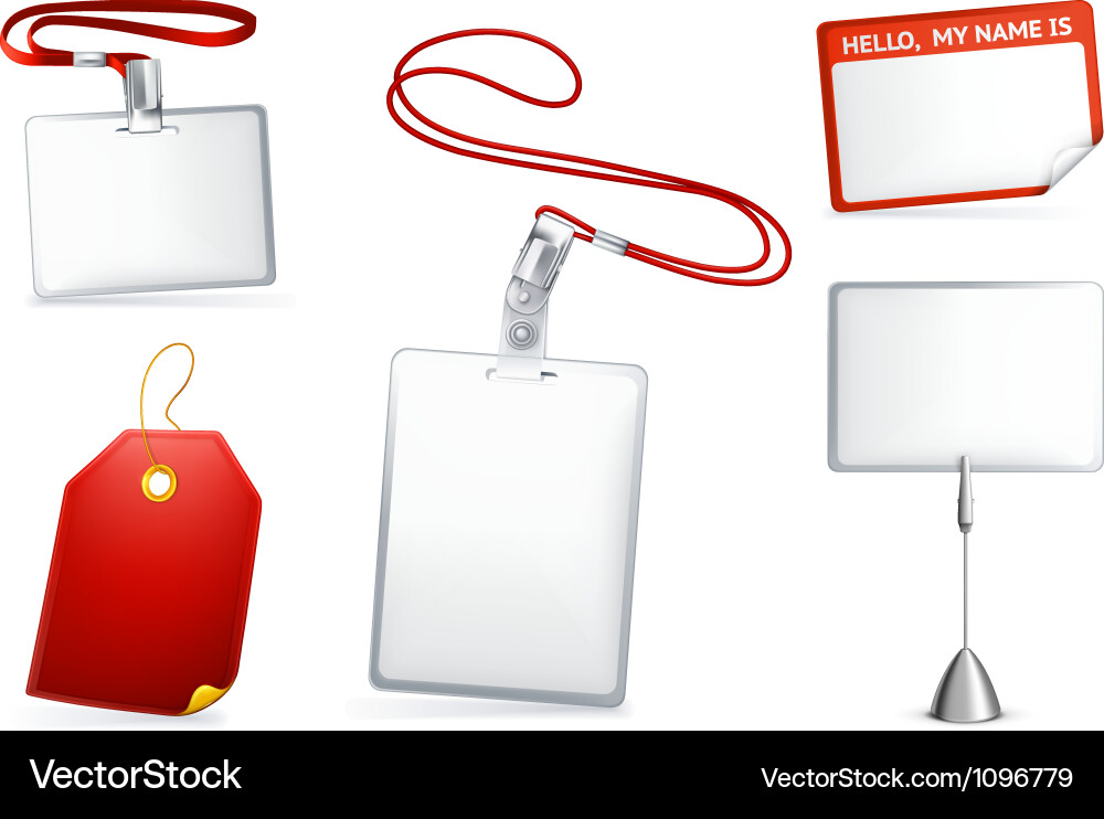 Collection of Empty Tags vector image