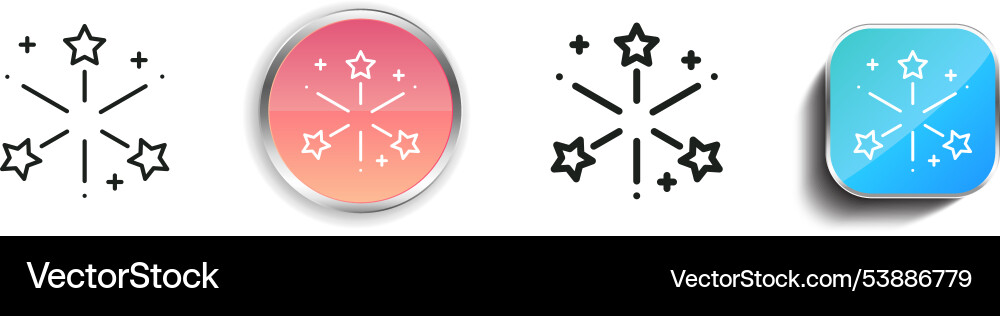 Fireworks-Symbol dünn linear regelmäßig und Taste Fireworks-Symbol dünn linear regelmäßig und Taste vektorbild