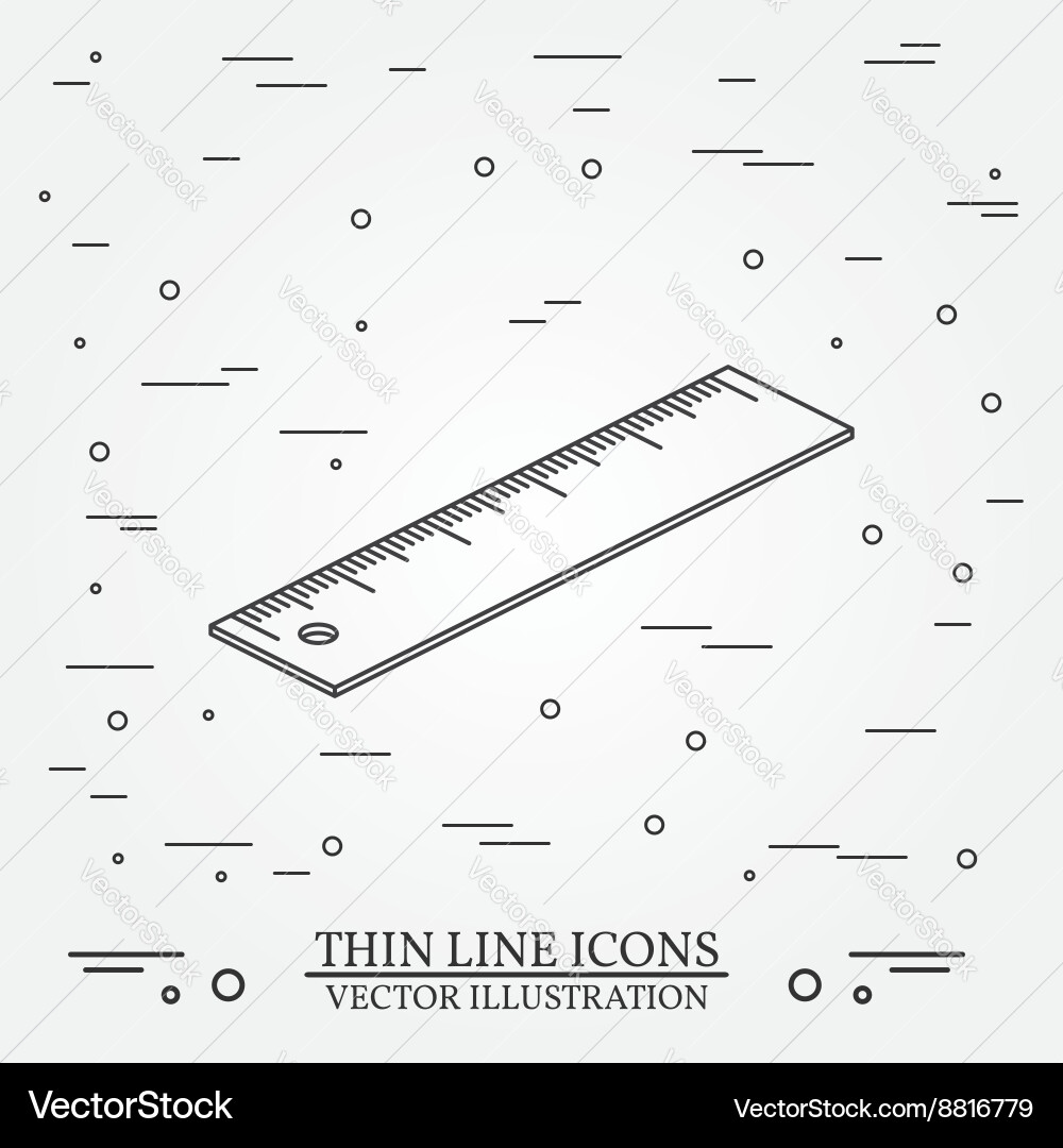 Isometric ruler on white backgroundfor web design vector image
