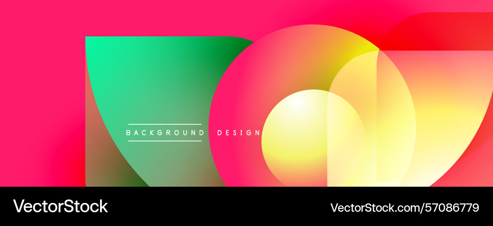 Vibrant fluid shapes blend creating dynamic Vector Image