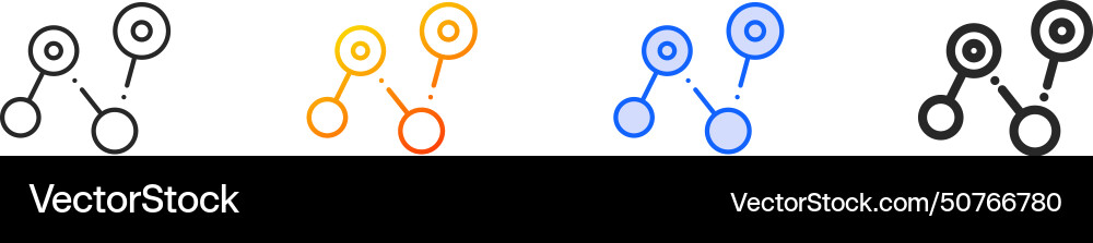 Analytics iconthin linear gradient blue stroke Analytics iconthin linear gradient blue stroke vector image