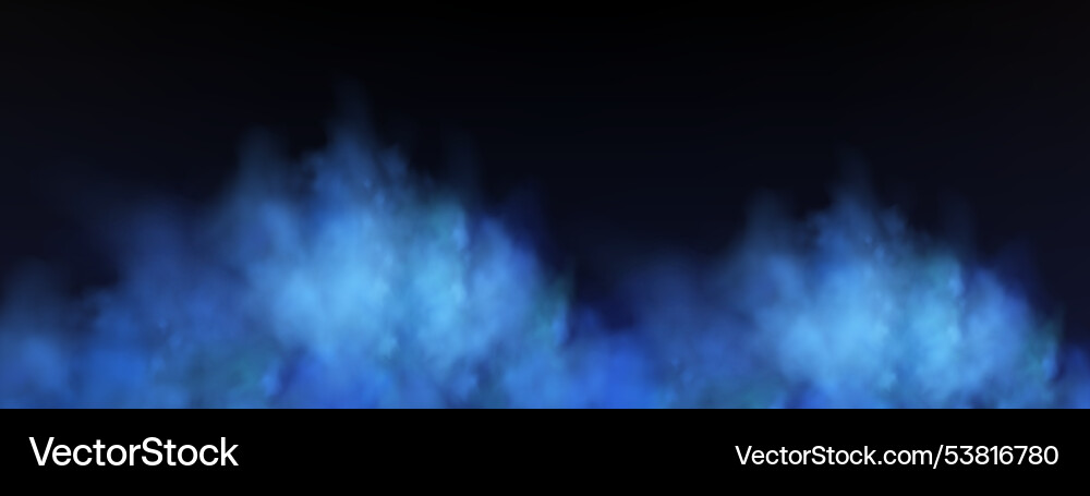 Black background with gray blue clouds creating Vector Image