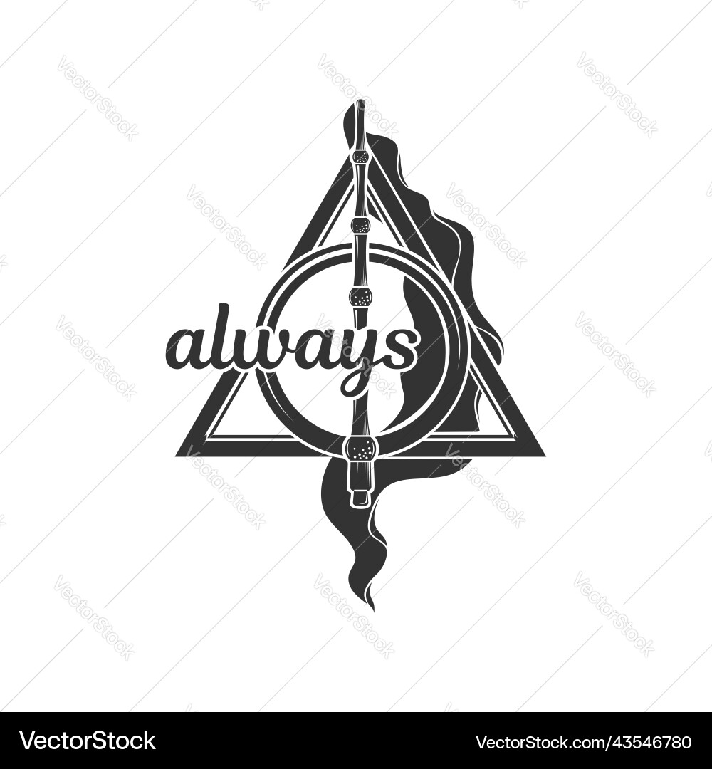 Deathly hallows a symbol from the harry potter Deathly hallows a symbol from the harry potter vector image