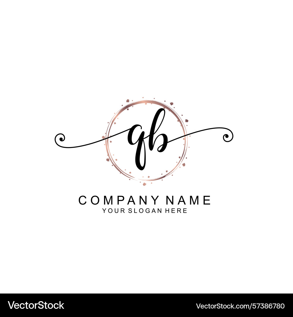 Elegant qb initial logo collection with modern Vector Image