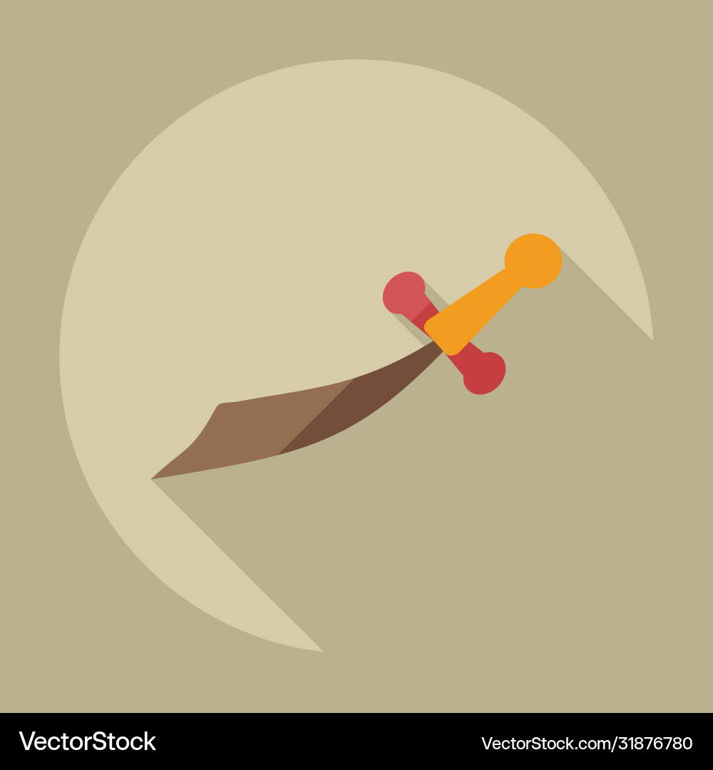 Flat modern design with shadow icons dagger Flat modern design with shadow icons dagger Vector Image