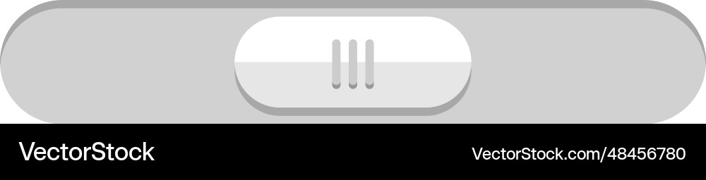 Gray active slider interface element button Gray active slider interface element button vector image