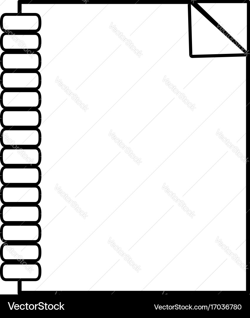 Notebook icon outline line style Vector Image