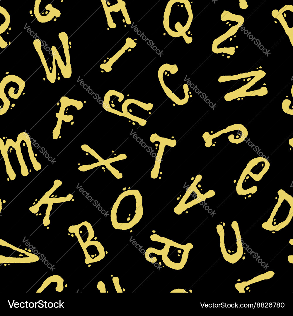 Seamless pattern letters Vector Image
