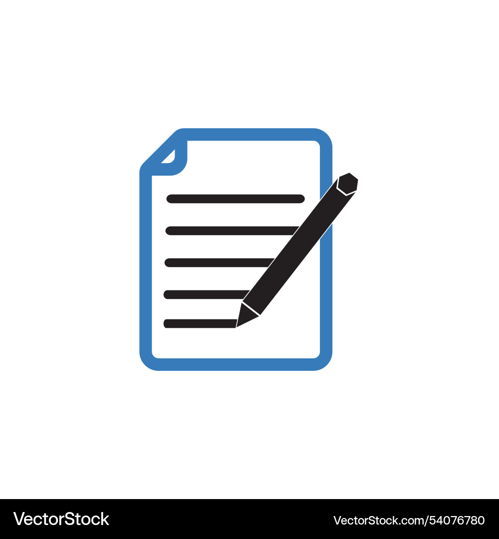 Write document user interface outline icon logo Write document user interface outline icon logo Vector Image