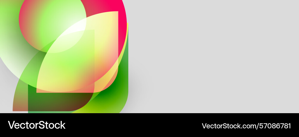 Abstract floral design overlapping shapes create Vector Image