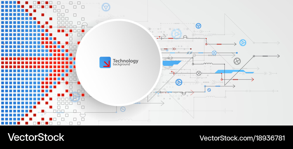 Abstract technological background structure vector image
