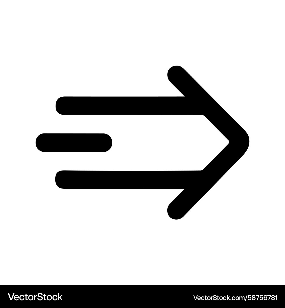 Dashed Line Arrow Symbol Vector Image