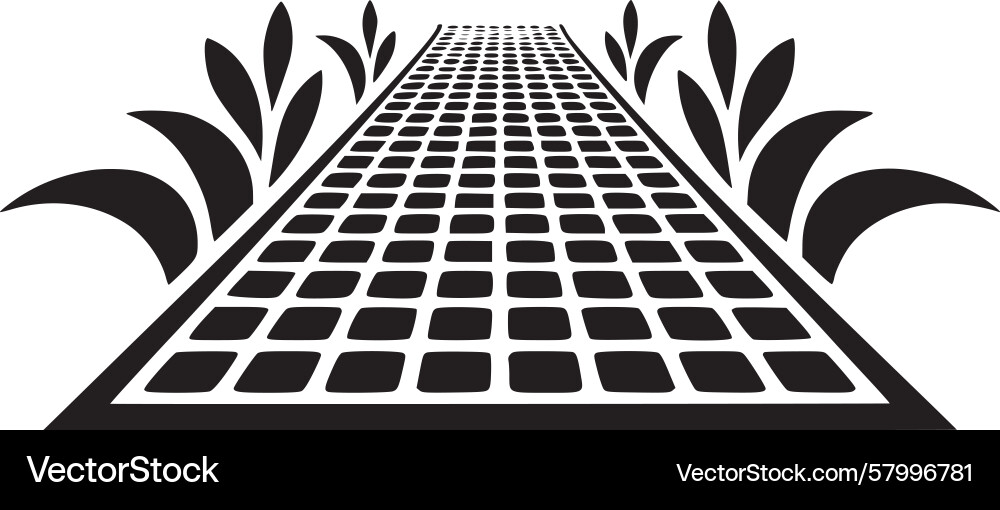 Dynamic Grid Emblem Vector Image
