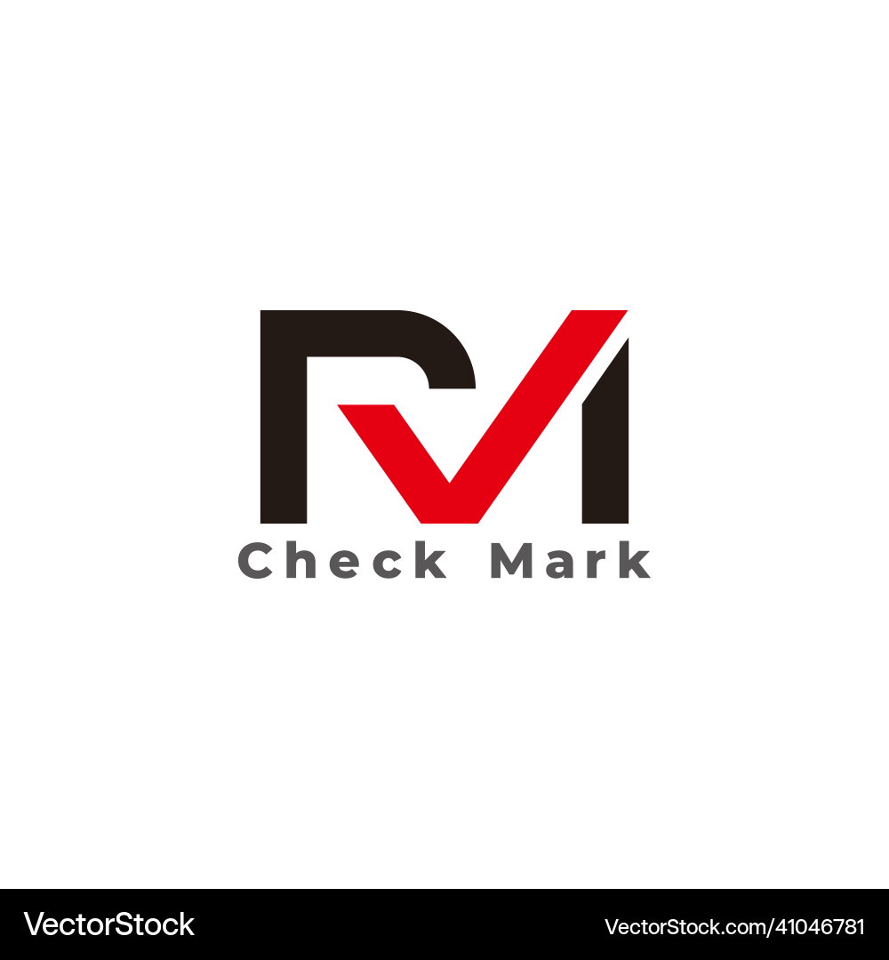 Einfaches Checkmark Logo Vektorbild