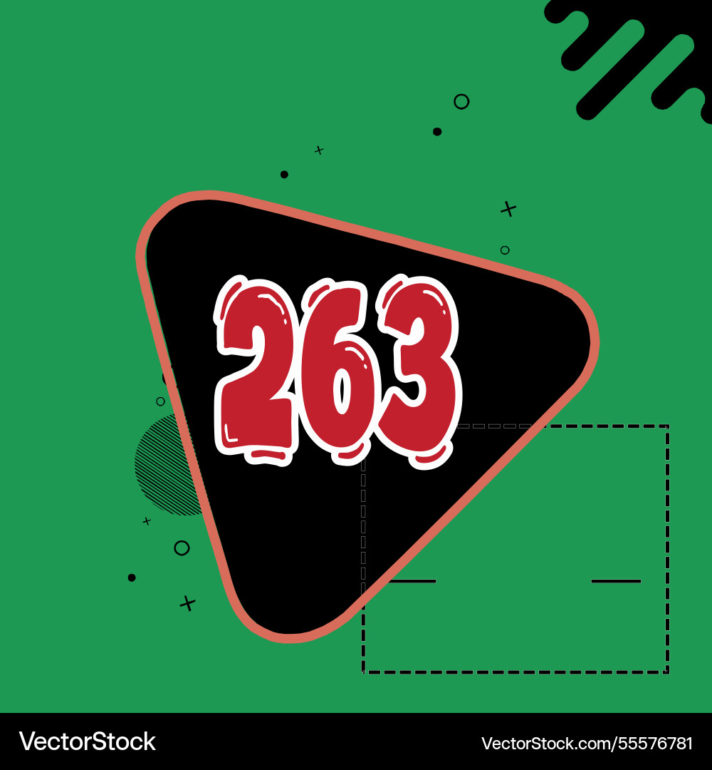 Number font design with decorative dots Vector Image