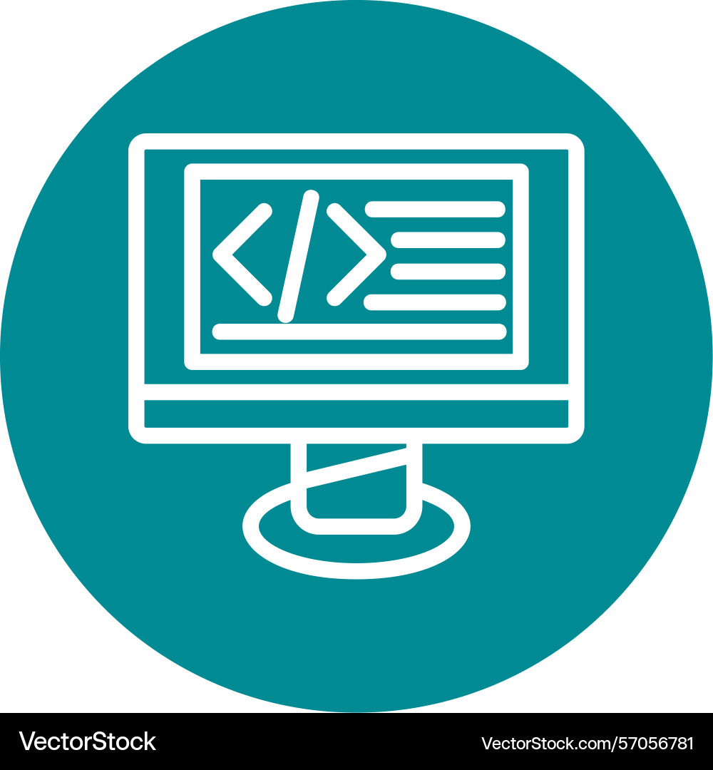 Software line circle style icon design Vector Image