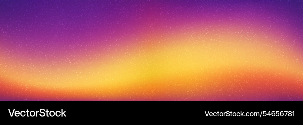 Sunset sky with wave gradient mesh bg and noise vector image