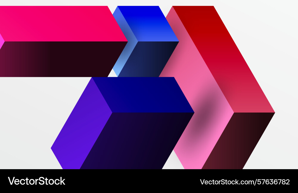 Abstract geometric shapes overlap creating vector image