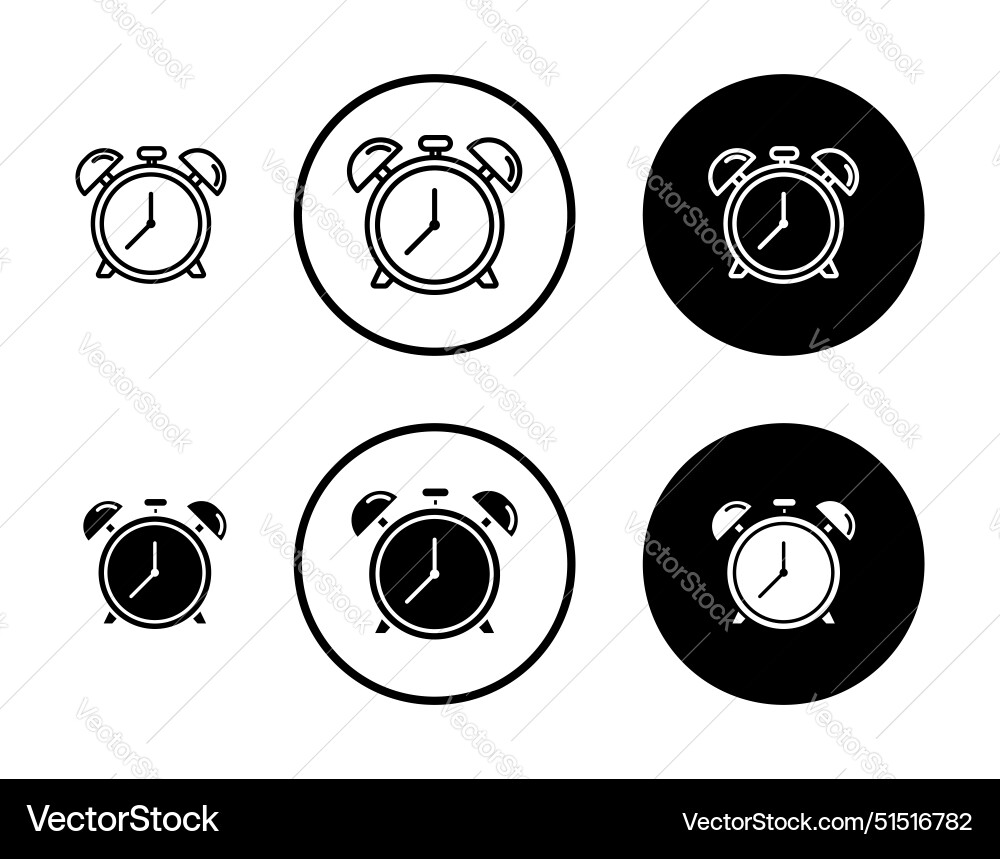 Alarm clock icon Royalty Free Vector Image - VectorStock