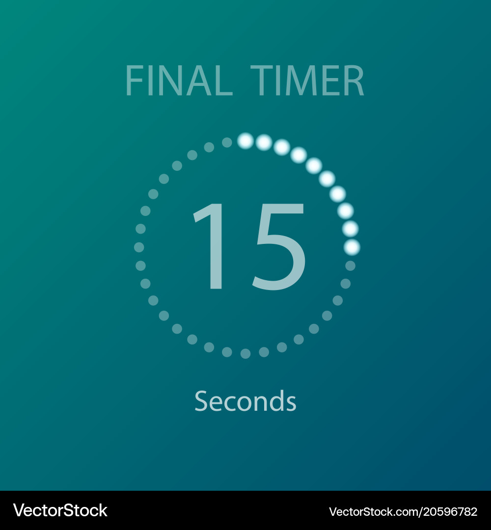 Countdown Timer Circles vector image