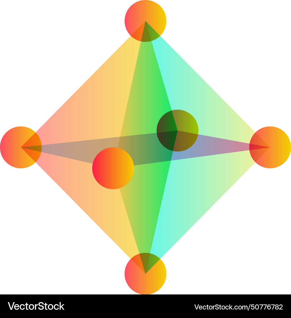 Geometry structure colorful symbol abstract shape Geometry structure colorful symbol abstract shape Vector Image