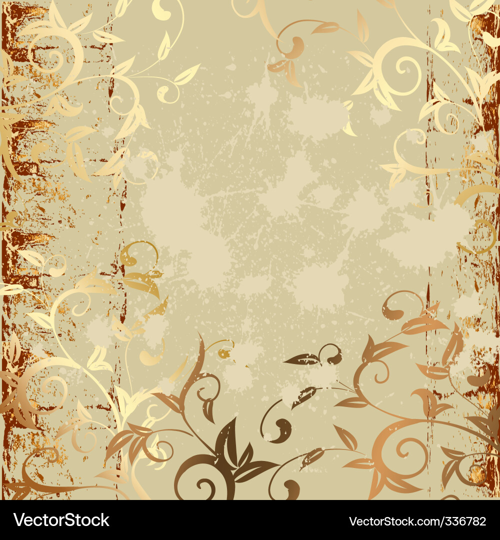 Gold Grunge Texture Pattern Vector Image