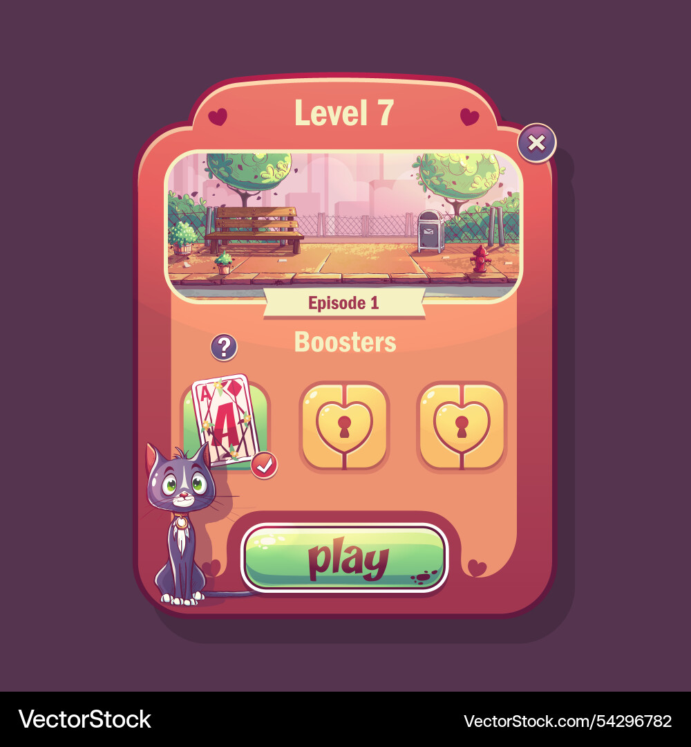 Graphic user interface new level window Graphic user interface new level window vector image