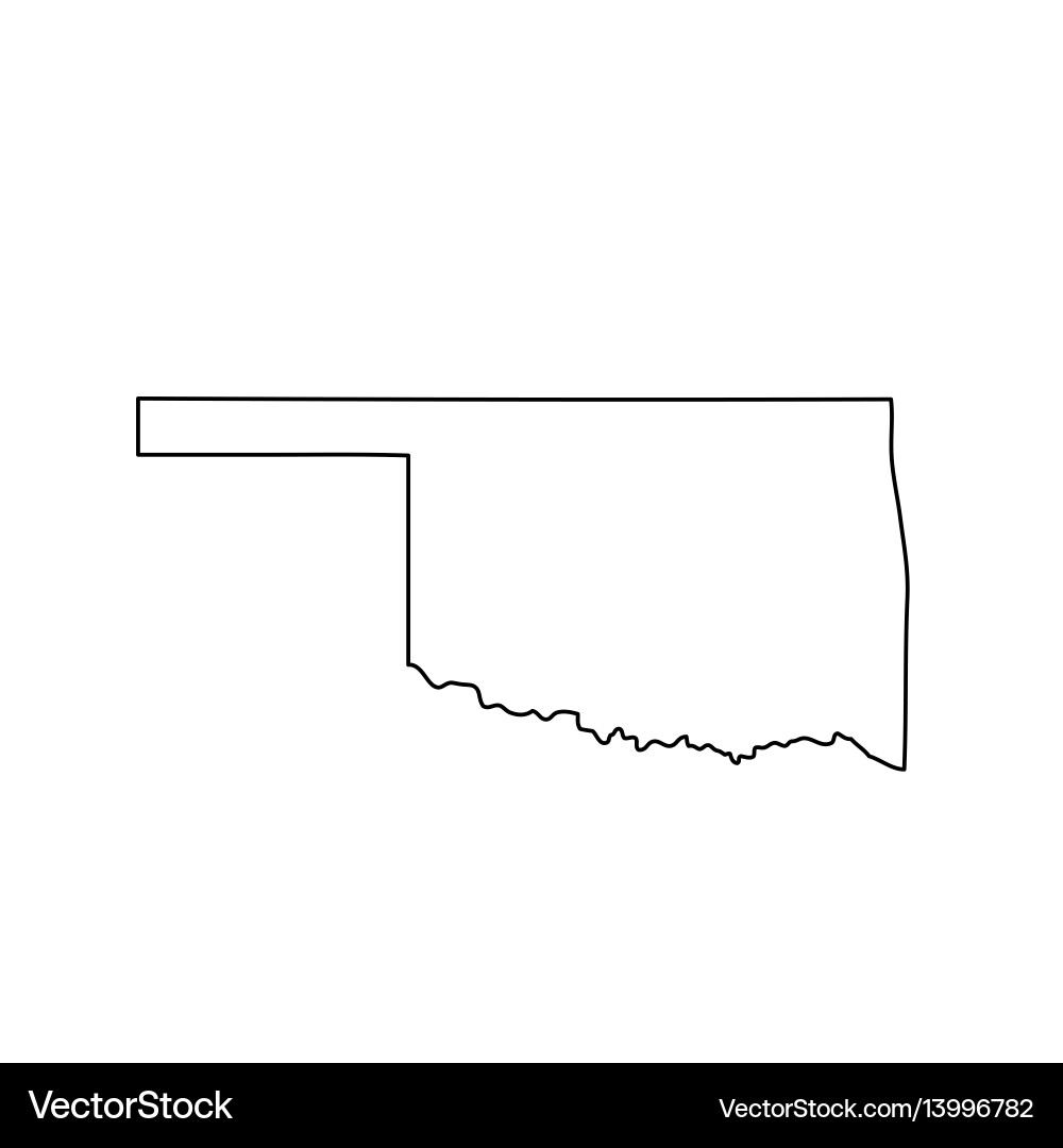 Map of the us state oklahoma