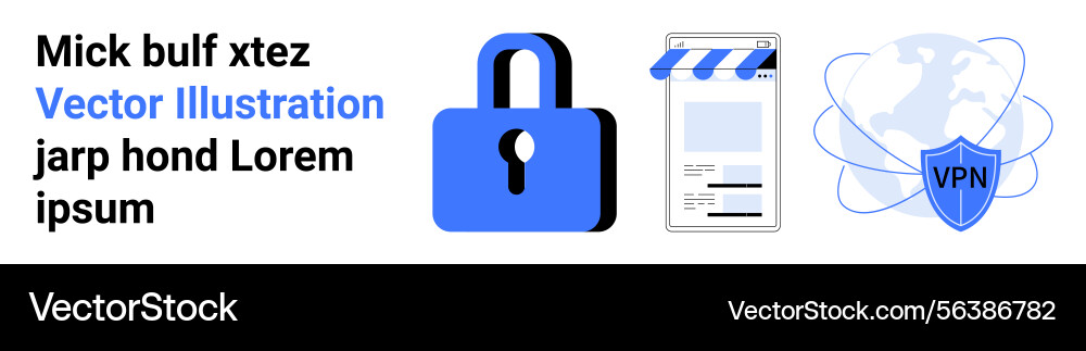 Secure online transactions concept with lock Secure online transactions concept with lock vector image