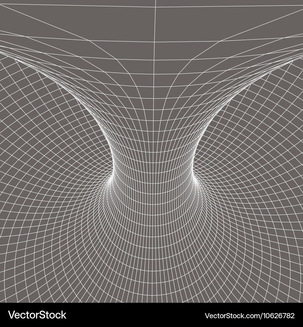 Wireframe torus with connected lines and dots Vector Image