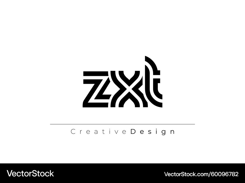 ZXT Monogram Logo - Creative Lettermark – Royalty-Free Vector