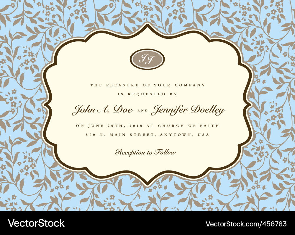 Elegant Vintage Floral Frame vector image