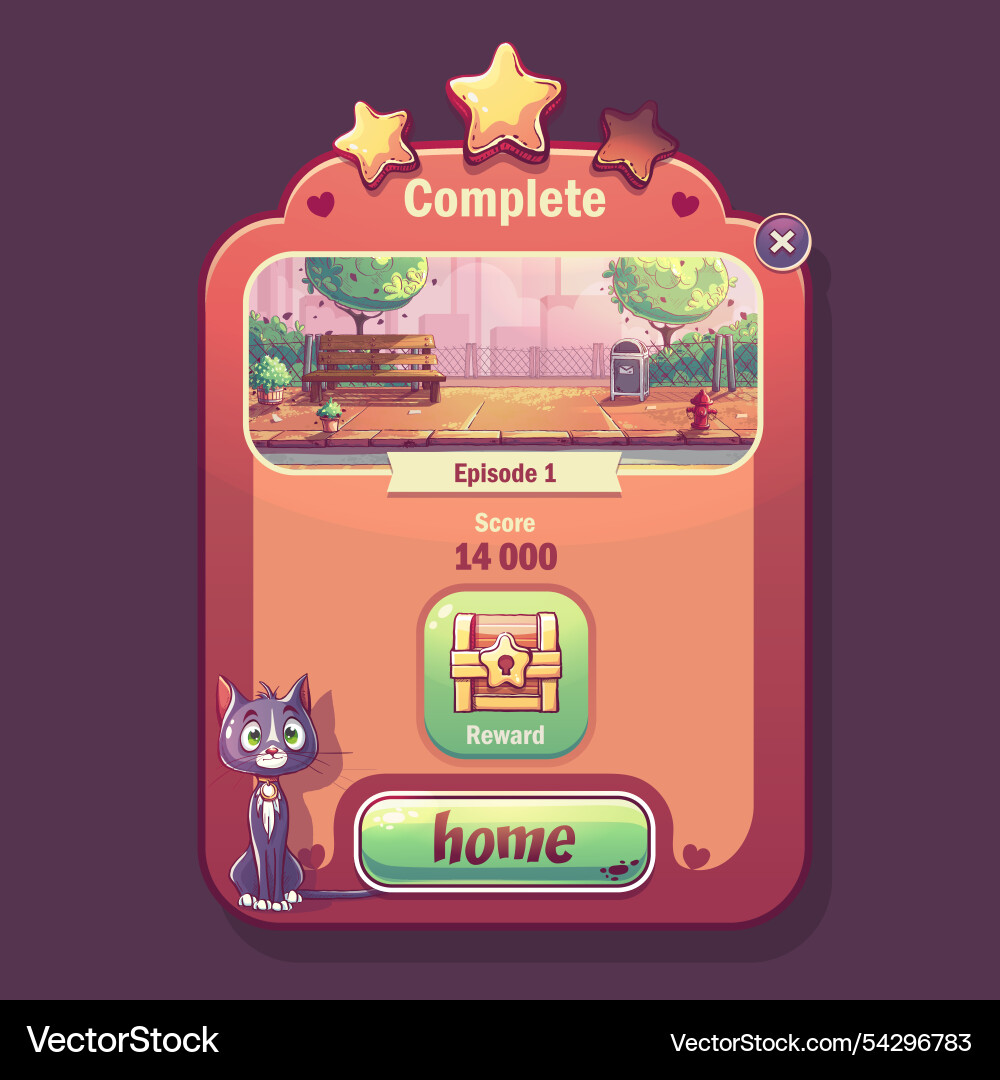 Graphic user interface complete window Graphic user interface complete window vector image