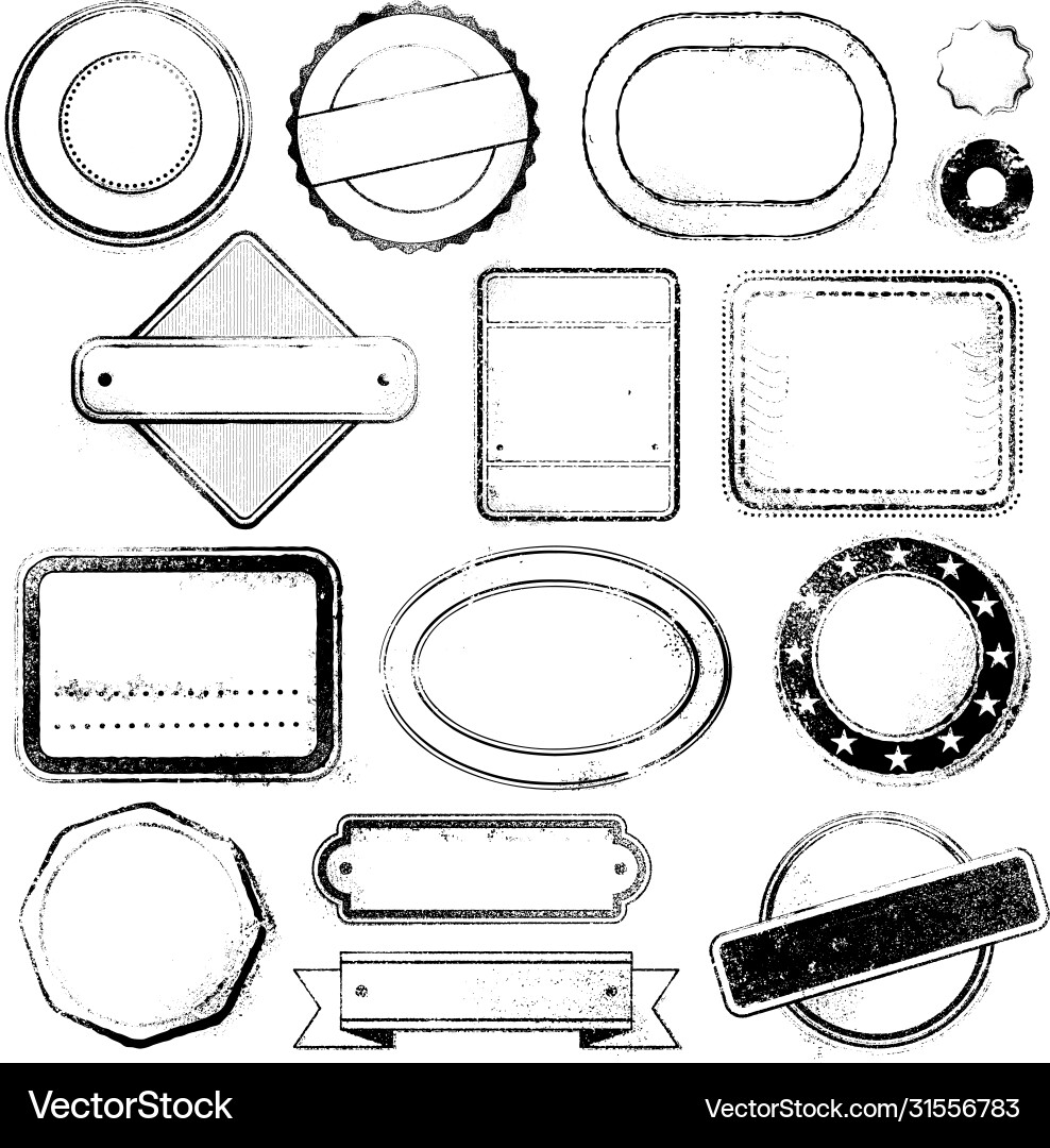 High detail generic grunge stamps High detail generic grunge stamps vector image