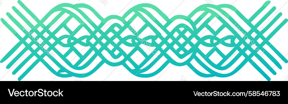 Interlocking Wave Pattern Vector Image