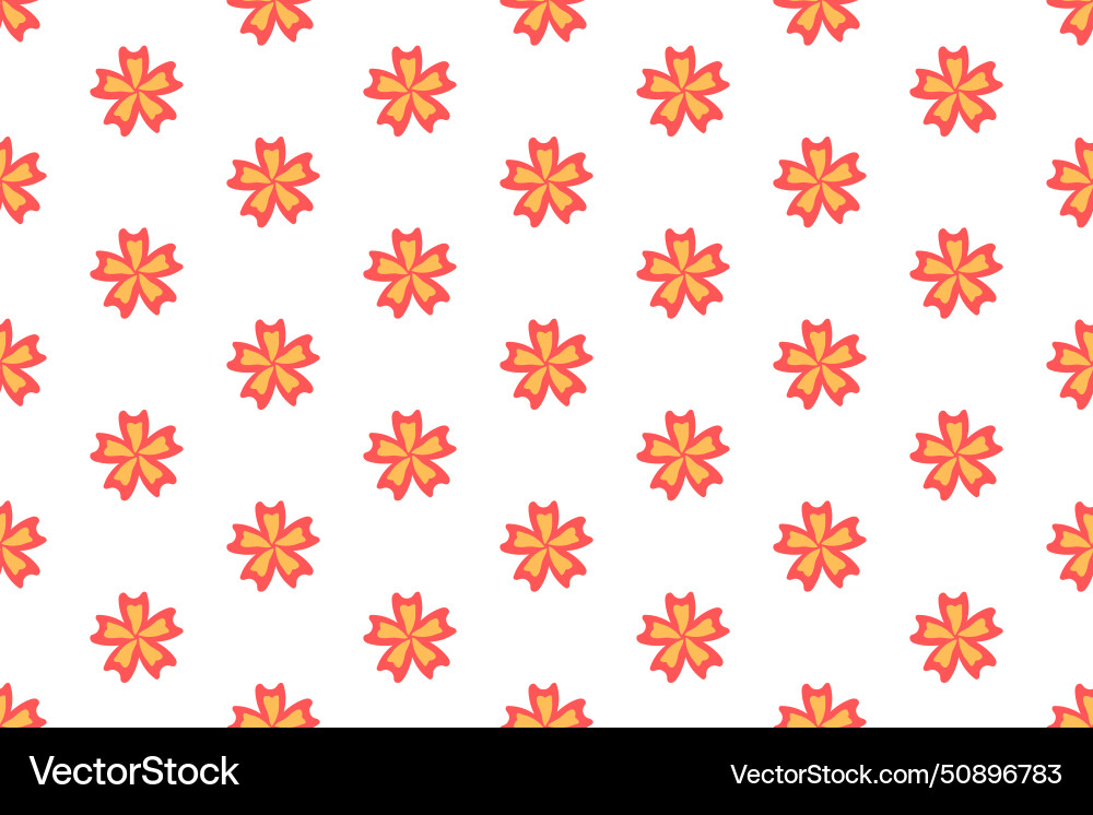 Nature pattern design with flower shape in flat Nature pattern design with flower shape in flat Vector Image