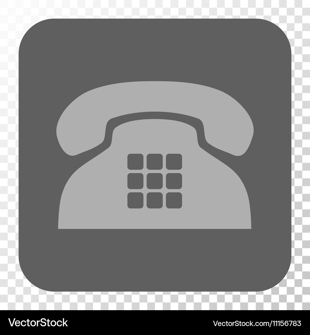 Tone phone rounded square button Vector Image