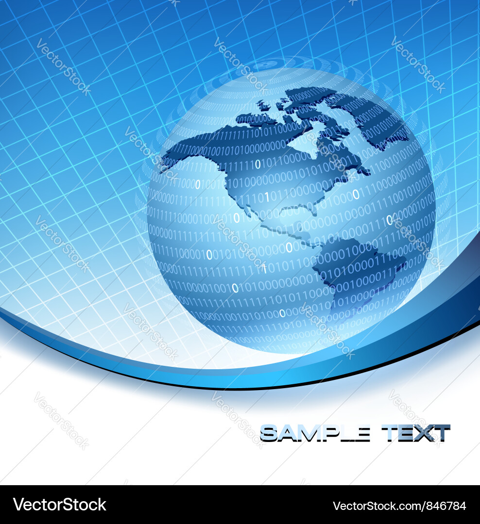 Binary Globe Sphere Vector Image