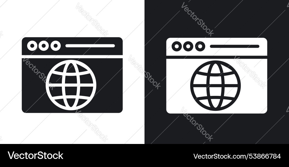 Browser icon set Vector Image