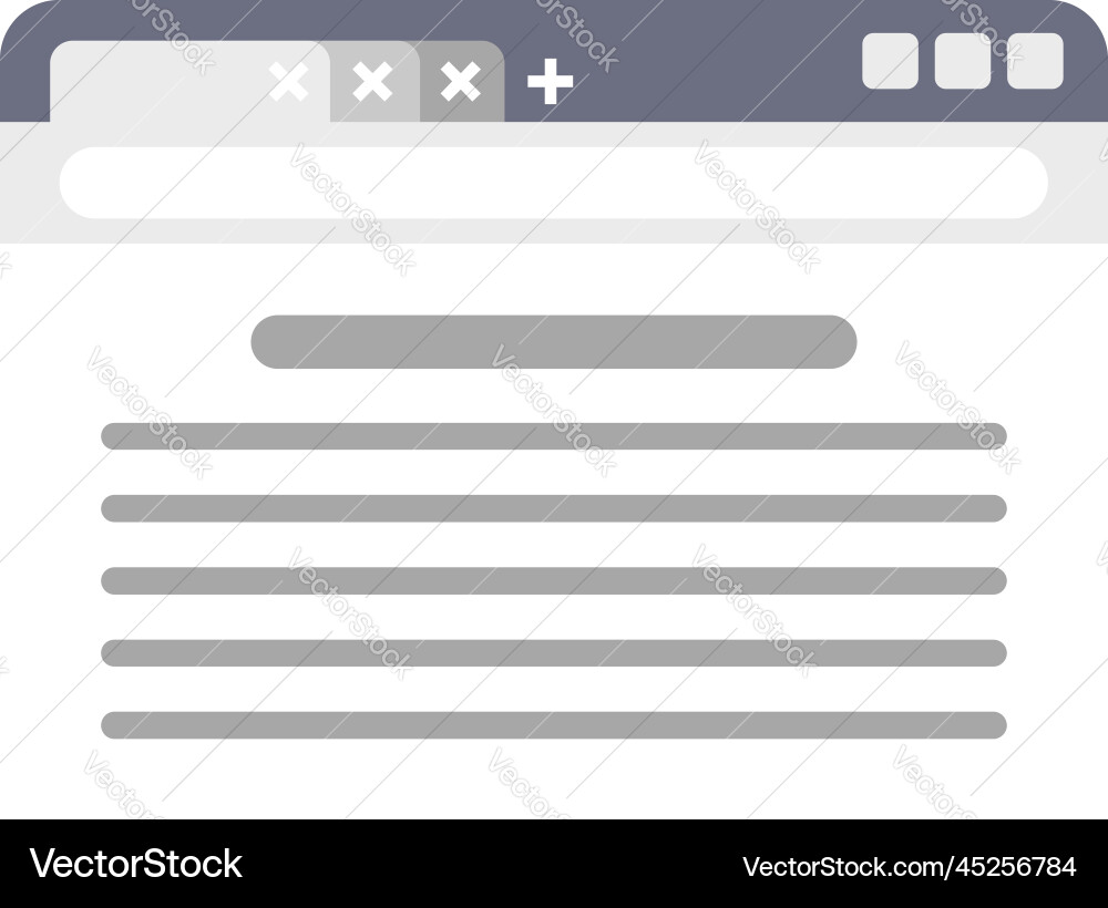 Browser screen icon flat internet computer vector image