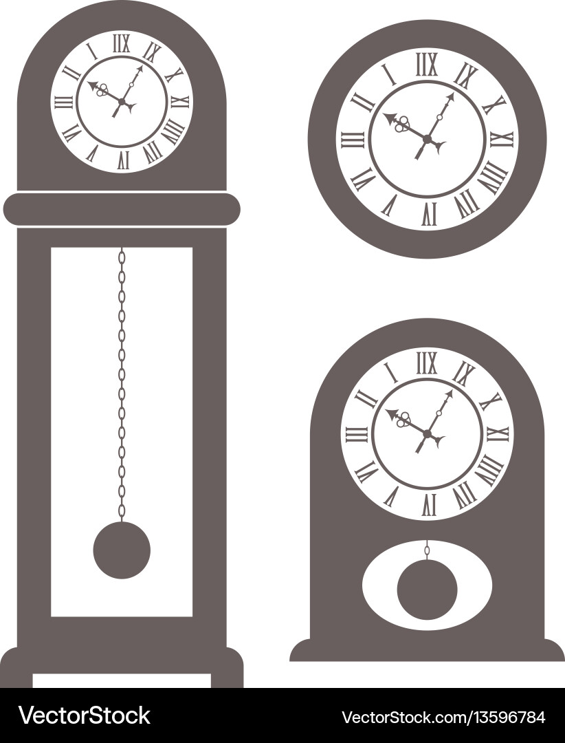Retro clock vector image
