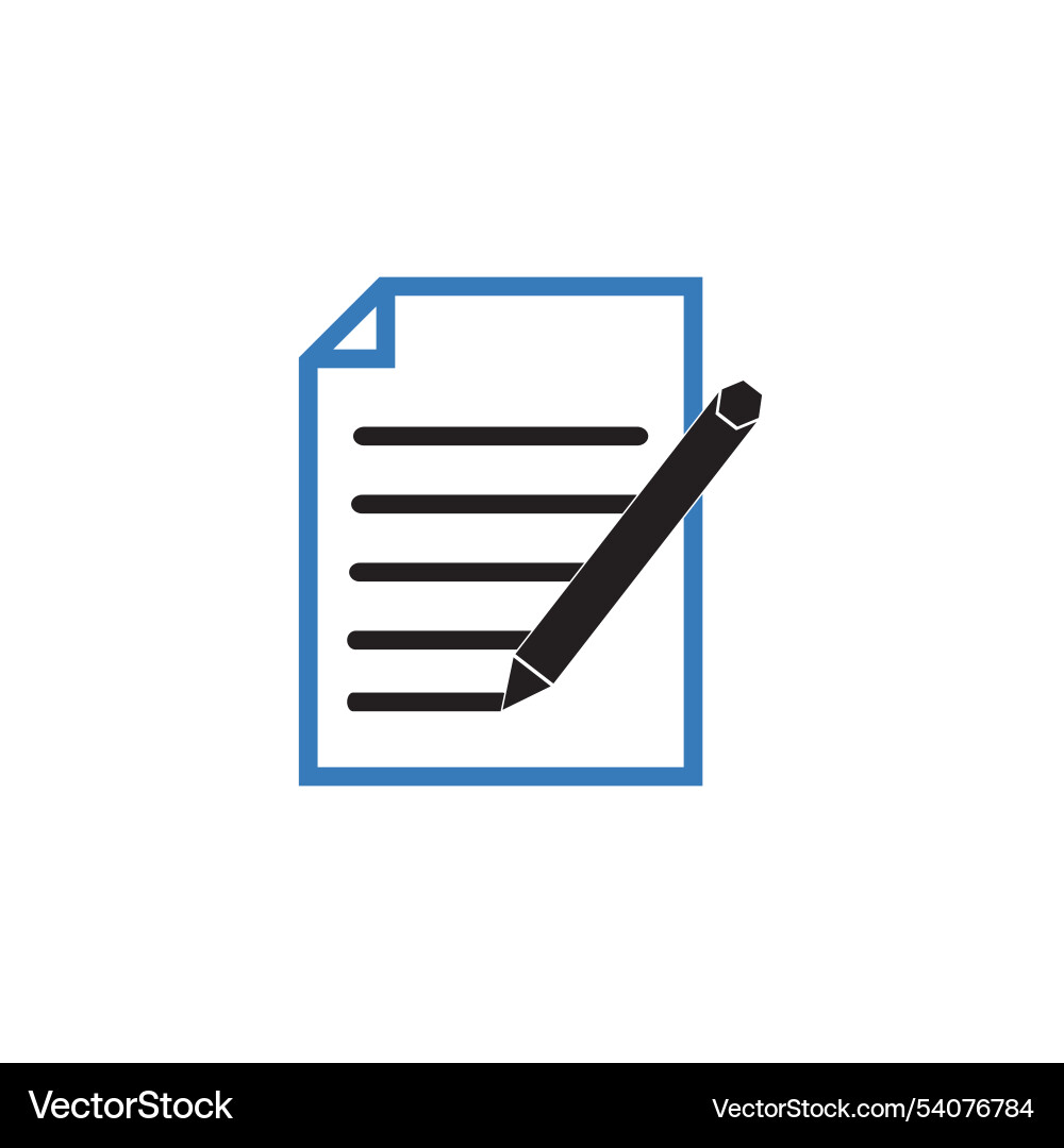 Write document user interface outline icon logo Write document user interface outline icon logo Vector Image