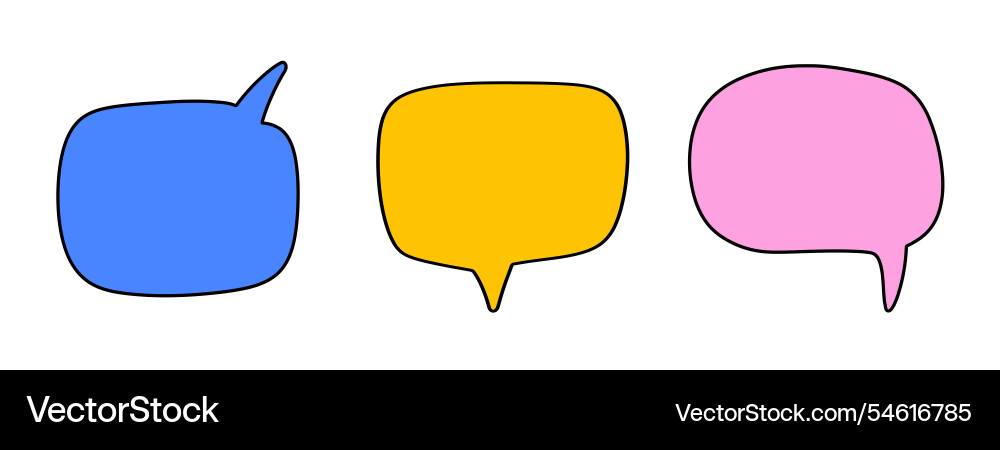 Chat speech bubble message text cloud shapes set Chat speech bubble message text cloud shapes set vector image