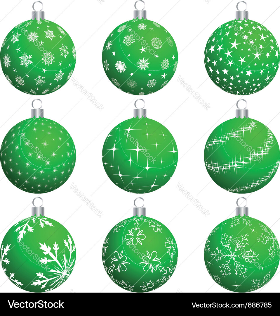 Christmas balls Royalty Free Vector Image - VectorStock